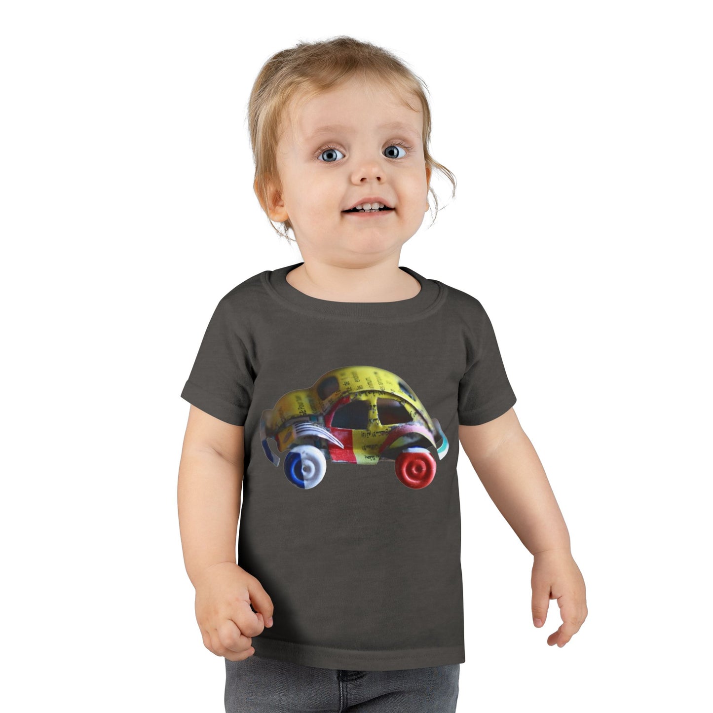 Toddler T-Shirt — Colorful Retro Toy Car Graphic