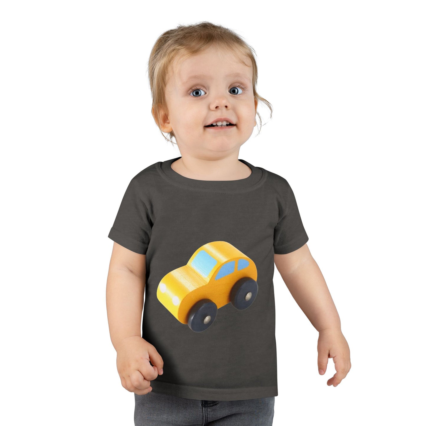 Toddler T-Shirt — Cute Yellow Toy Car Graphic Tee for Kids