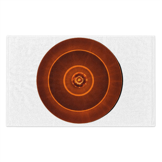 Rally Towel — Burnt Orange Concentric Target Design (11x18)