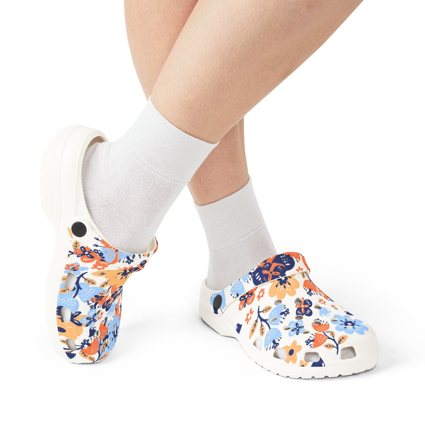 Floral EVA Foam Clogs — Lightweight Garden Slip-On Shoes