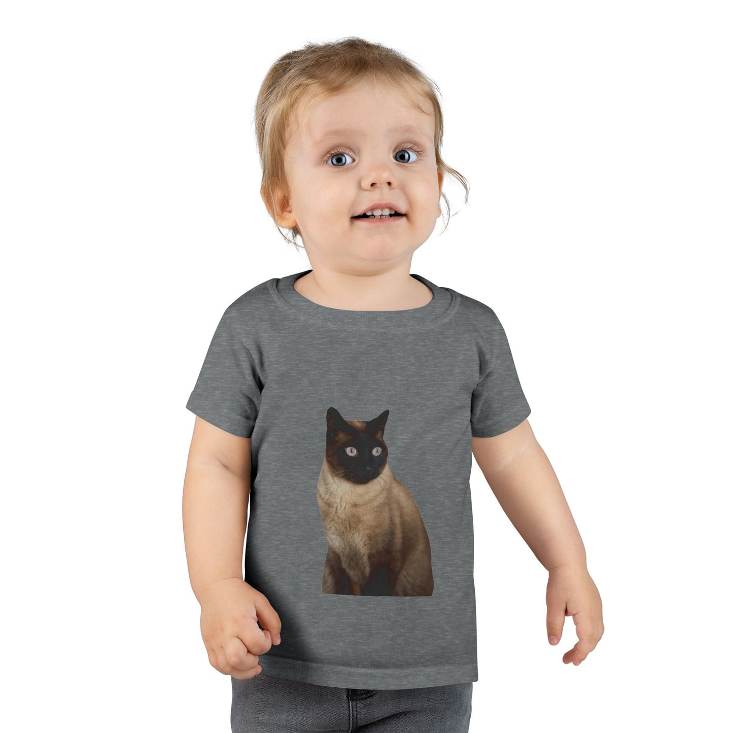 Toddler T-Shirt — Cute Siamese Cat Graphic Tee for Kids