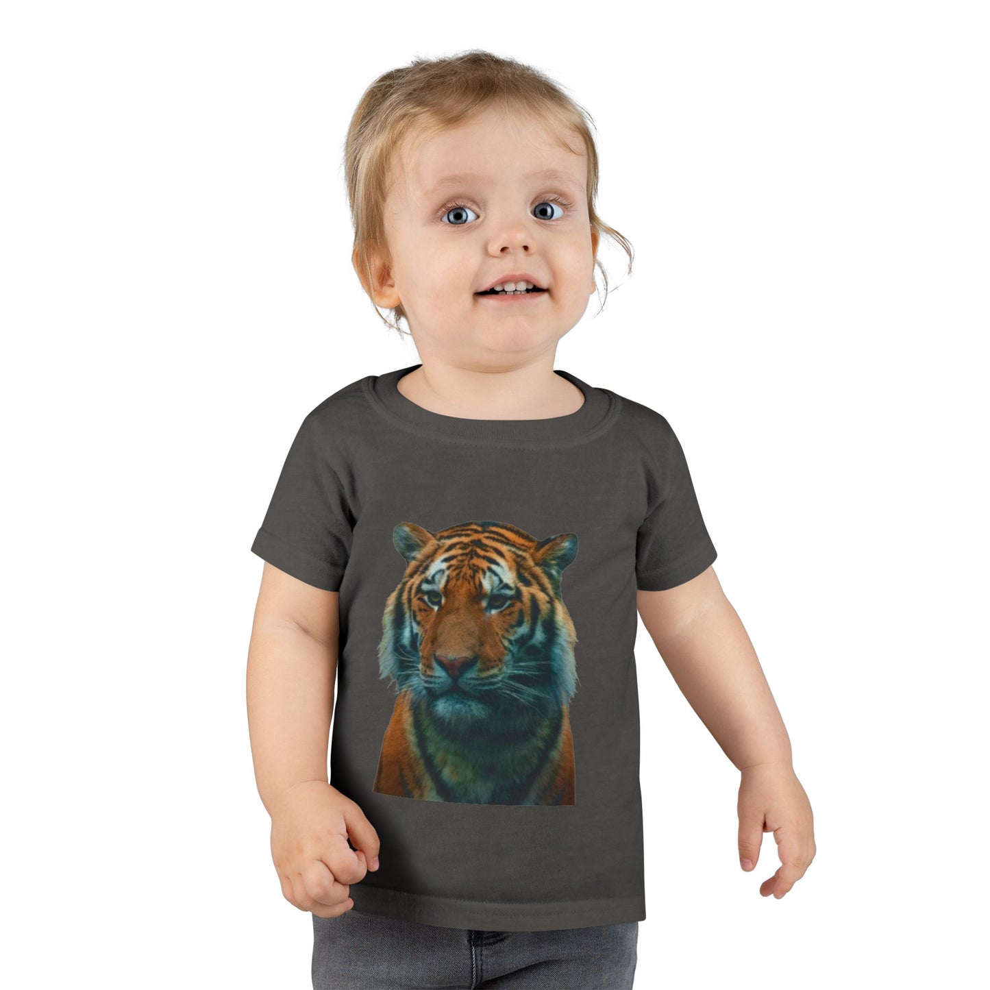 Toddler T-Shirt — Realistic Tiger Portrait Kids Tee