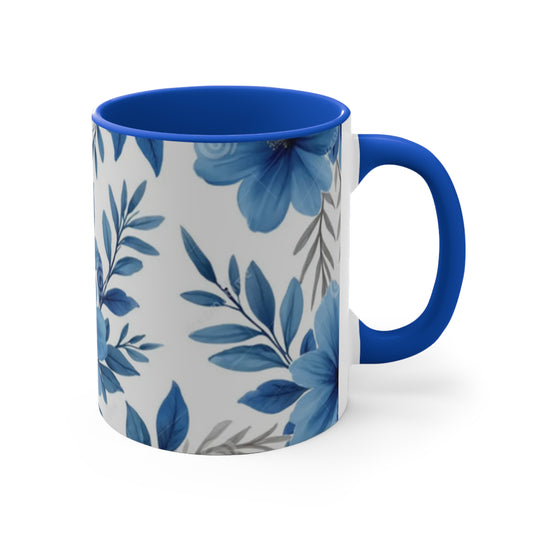 Blooming Tulip Accent Mug, Floral Coffee Cup, Gift for Gardeners, Spring Decor, Mother's Day Present, Flower Lover's Mug