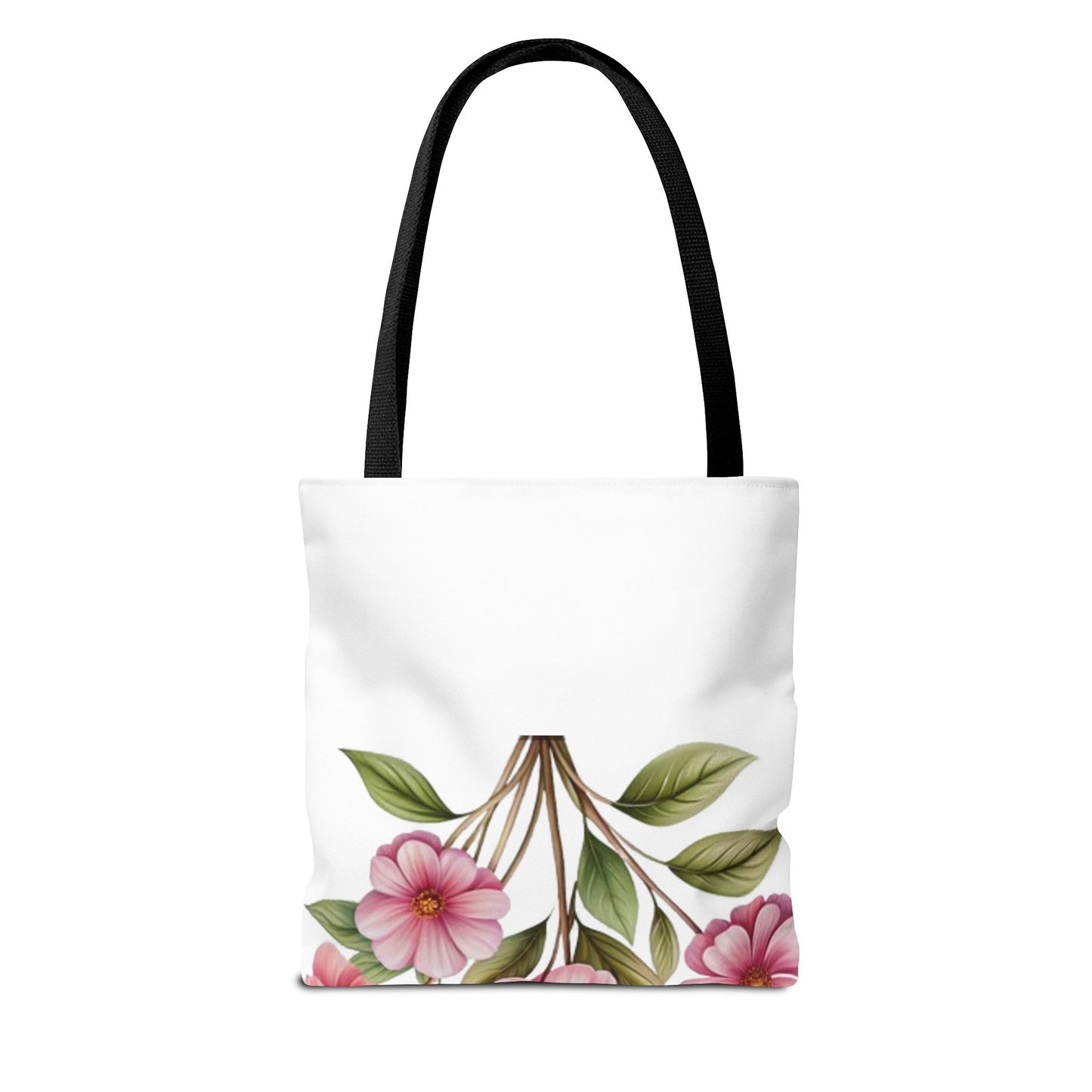 Floral Pink Blossom Tote Bag – Watercolor Flower AOP Shopper