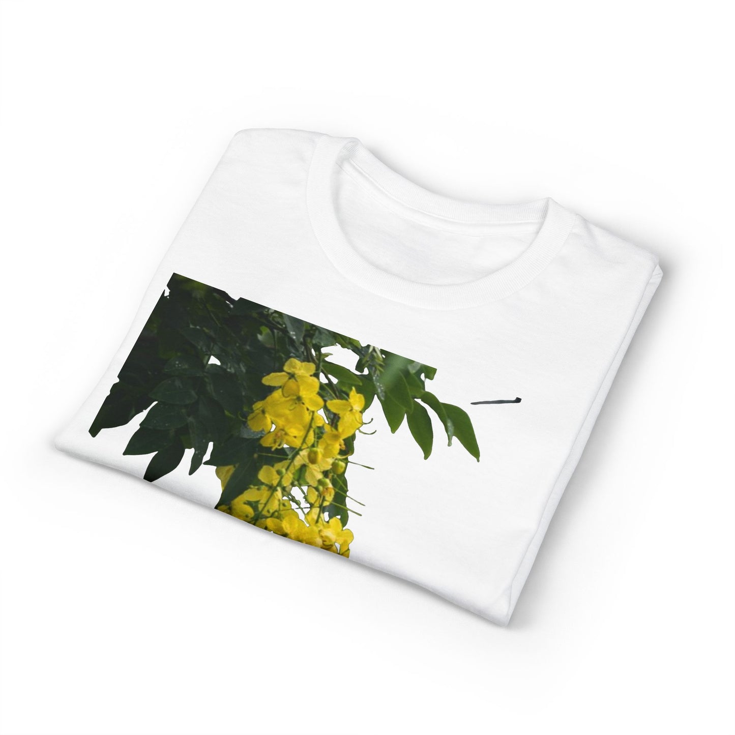 Golden Shower Tree Floral T-Shirt — Yellow Cassia Blossom Graphic Tee