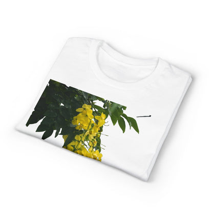 Golden Shower Tree Floral T-Shirt — Yellow Cassia Blossom Graphic Tee