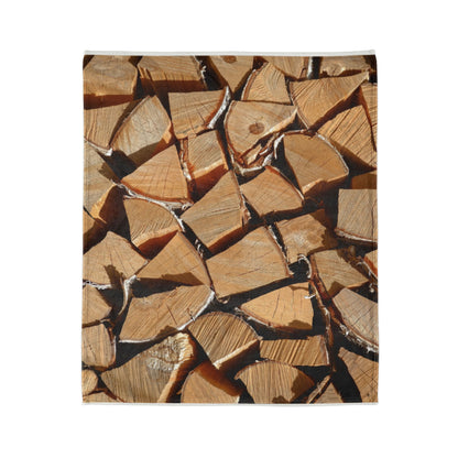 Wood Pattern Throw Blanket — Colorful Garden Wings Plush Blanket