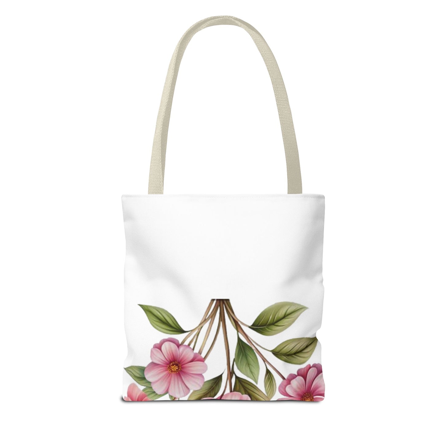 Floral Pink Blossom Tote Bag – Watercolor Flower AOP Shopper