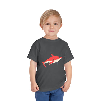 Toddler Tee — Cute Red Shark Graphic Kids Shirt
