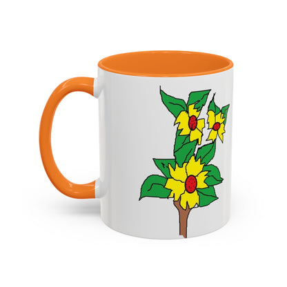 Yellow Flower Bouquet Mug — Colorful Floral Coffee Cup (11oz & 15oz)