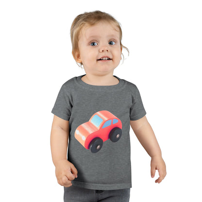 Toddler T-Shirt - Cute Red Toy Car Graphic Tee for Kids