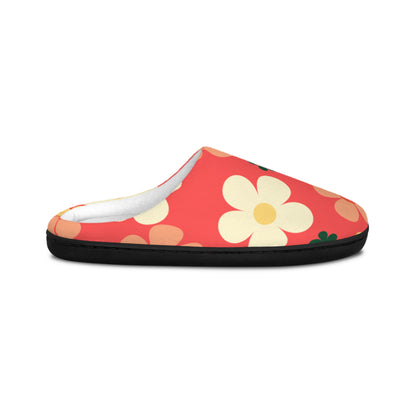 Floral Retro Slip-On Slippers — Women's Cozy Indoor Shoes