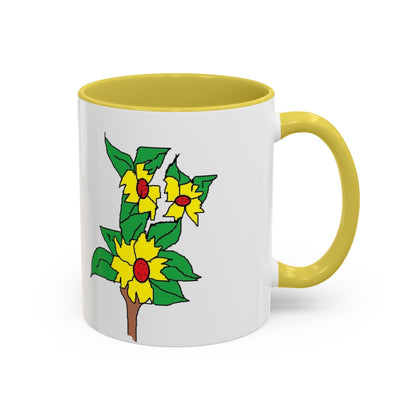 Yellow Flower Bouquet Mug — Colorful Floral Coffee Cup (11oz & 15oz)