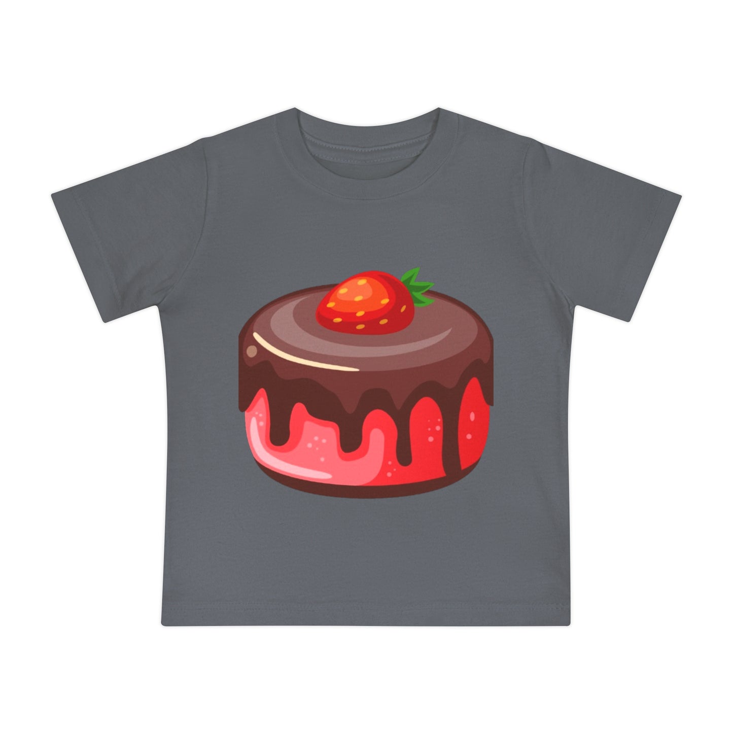 Baby T-Shirt — Cute Strawberry Chocolate Cake Graphic