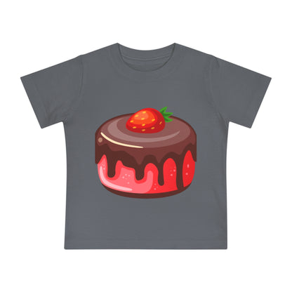Baby T-Shirt — Cute Strawberry Chocolate Cake Graphic