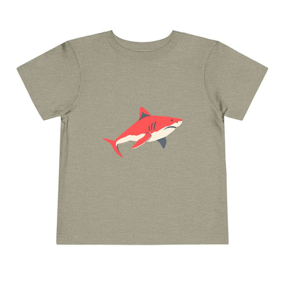Toddler Tee — Cute Red Shark Graphic Kids Shirt