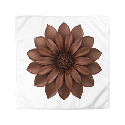 Duvet Cover — Chocolate Dahlia Floral Microfiber Bedding