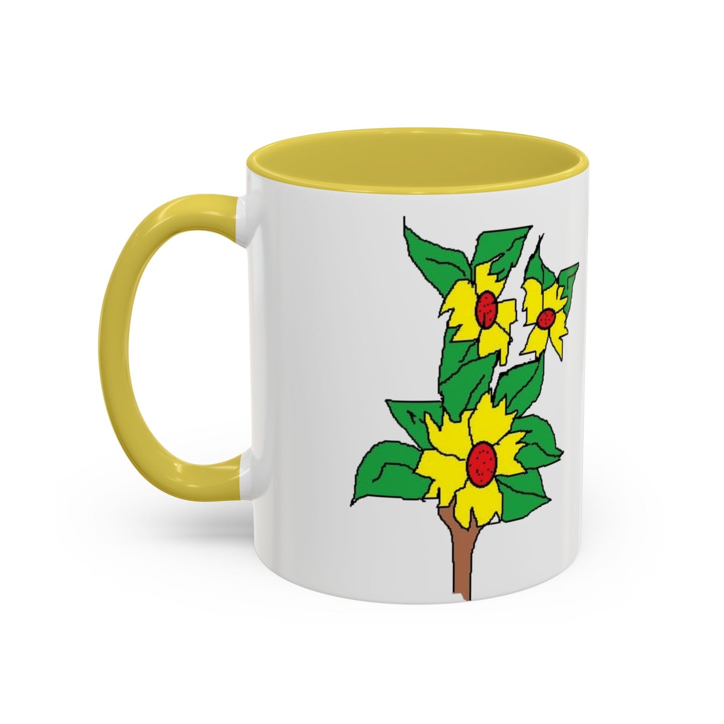 Yellow Flower Bouquet Mug — Colorful Floral Coffee Cup (11oz & 15oz)
