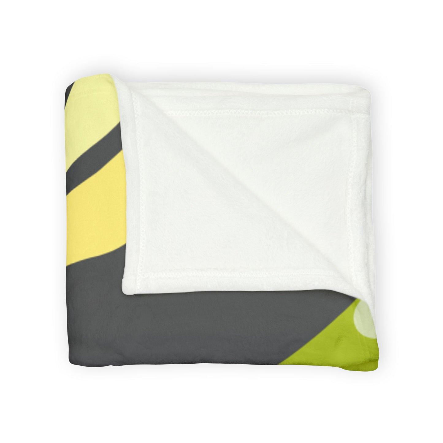 Abstract Green Kiwi Pattern Blanket — Soft Plush Throw for Home & Travel