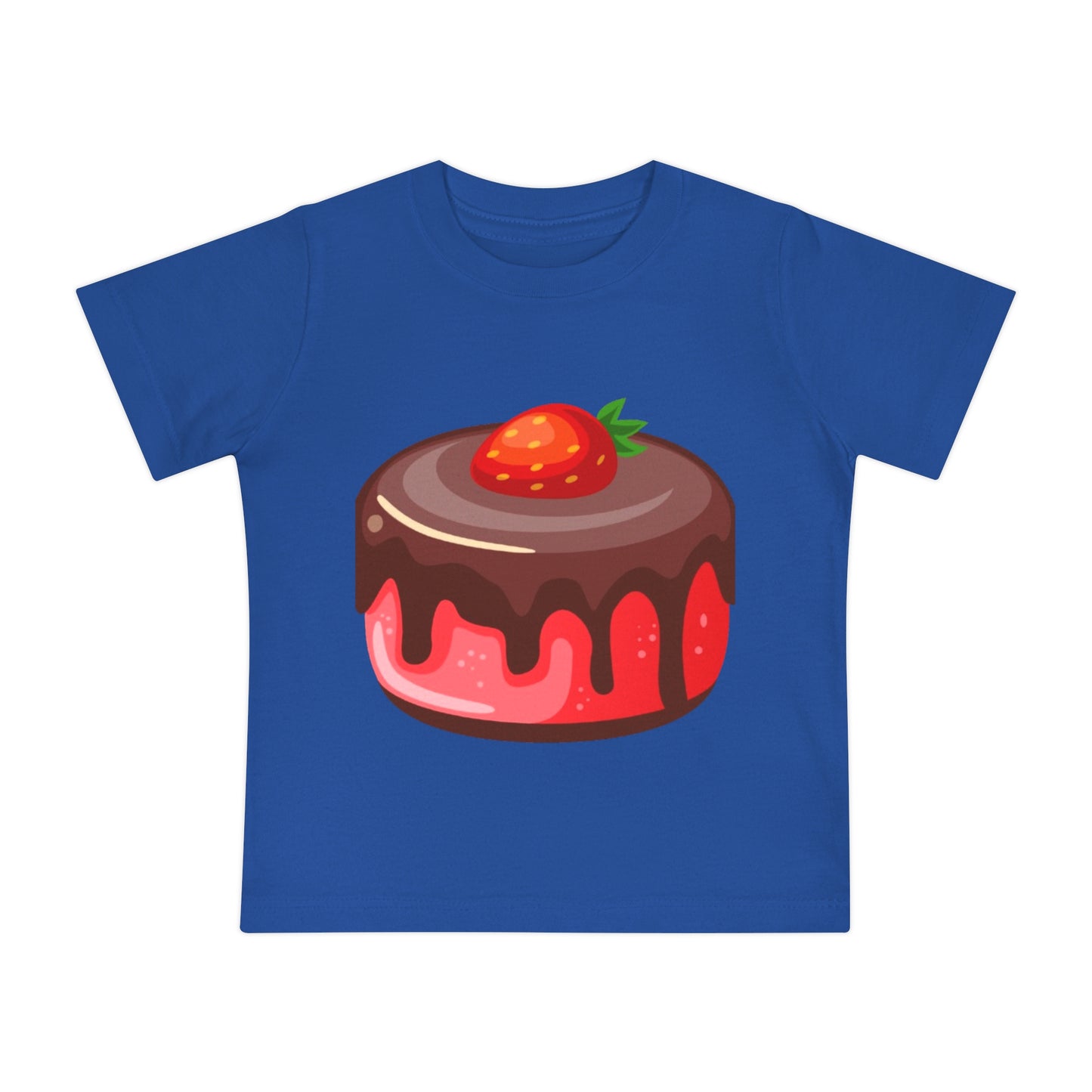 Baby T-Shirt — Cute Strawberry Chocolate Cake Graphic