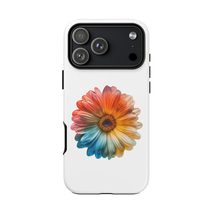 Tough Phone Case — Rainbow Daisy Floral Protective Cover