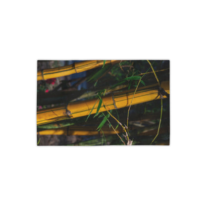 Bamboo Grove Beach Towel — Tropical Botanical Print Beach Towel