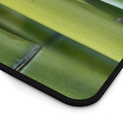 Bamboo Pattern Desk Mat — Green Zen Office Mouse Pad