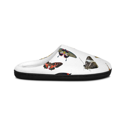 Butterfly Pattern Women's Indoor Slippers — Cozy Floral-Moth House Shoes