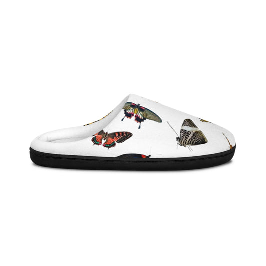 Butterfly Pattern Women's Indoor Slippers — Cozy Floral-Moth House Shoes
