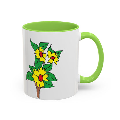 Yellow Flower Bouquet Mug — Colorful Floral Coffee Cup (11oz & 15oz)