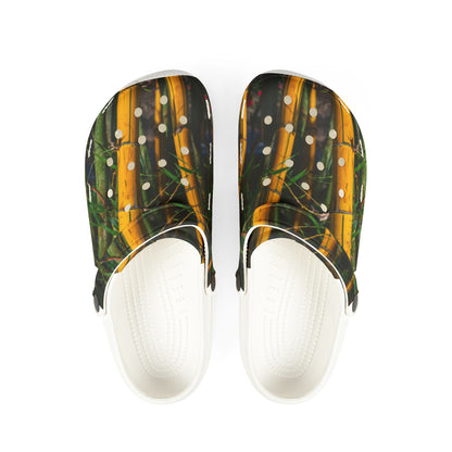Bamboo Forest EVA Foam Clogs — Lightweight Garden & Casual Slip-Ons