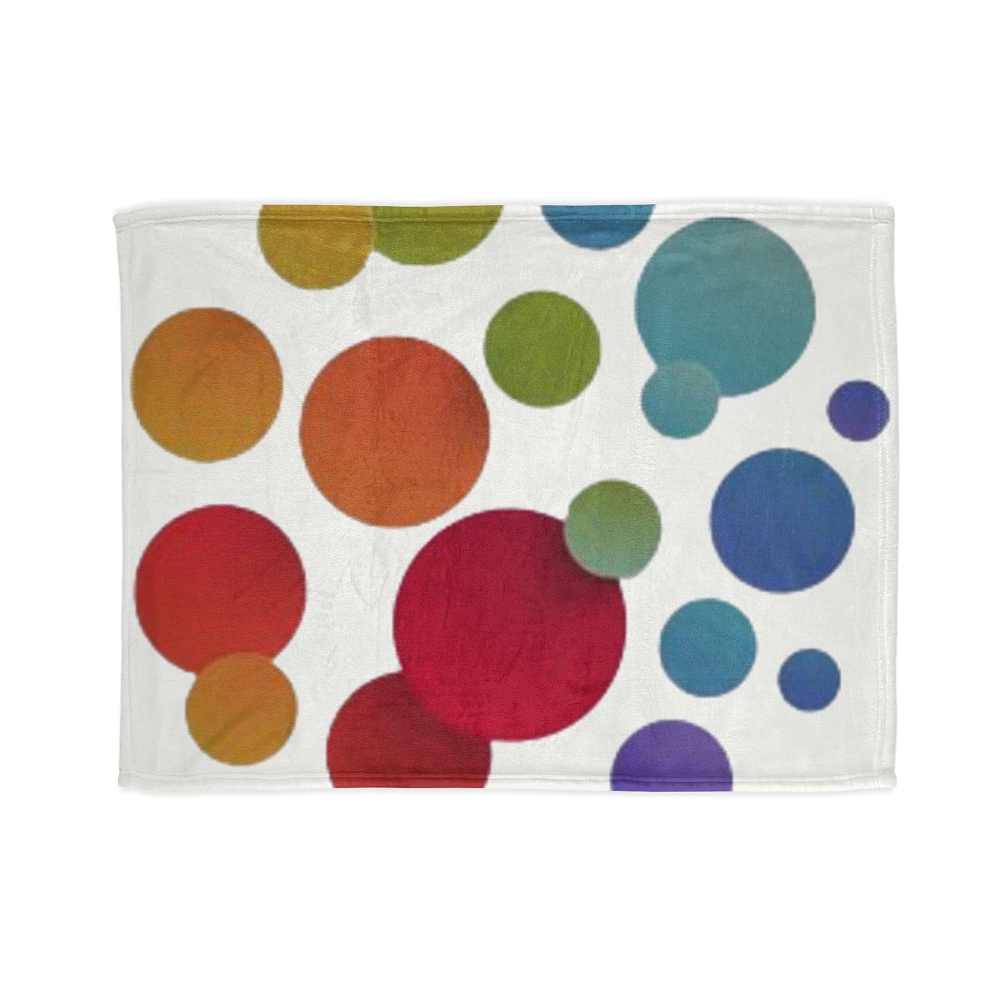 Colorful Bubble Polka Dot Blanket — Soft Polyester Throw