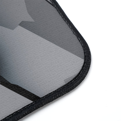 Abstract Grey Geometric Car Floor Mat — Modern 3D Shard Design
