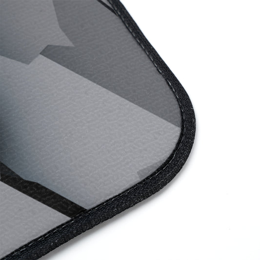 Abstract Grey Geometric Car Floor Mat — Modern 3D Shard Design