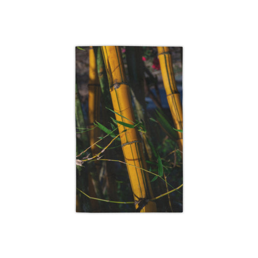 Bamboo Grove Beach Towel — Tropical Botanical Print Beach Towel
