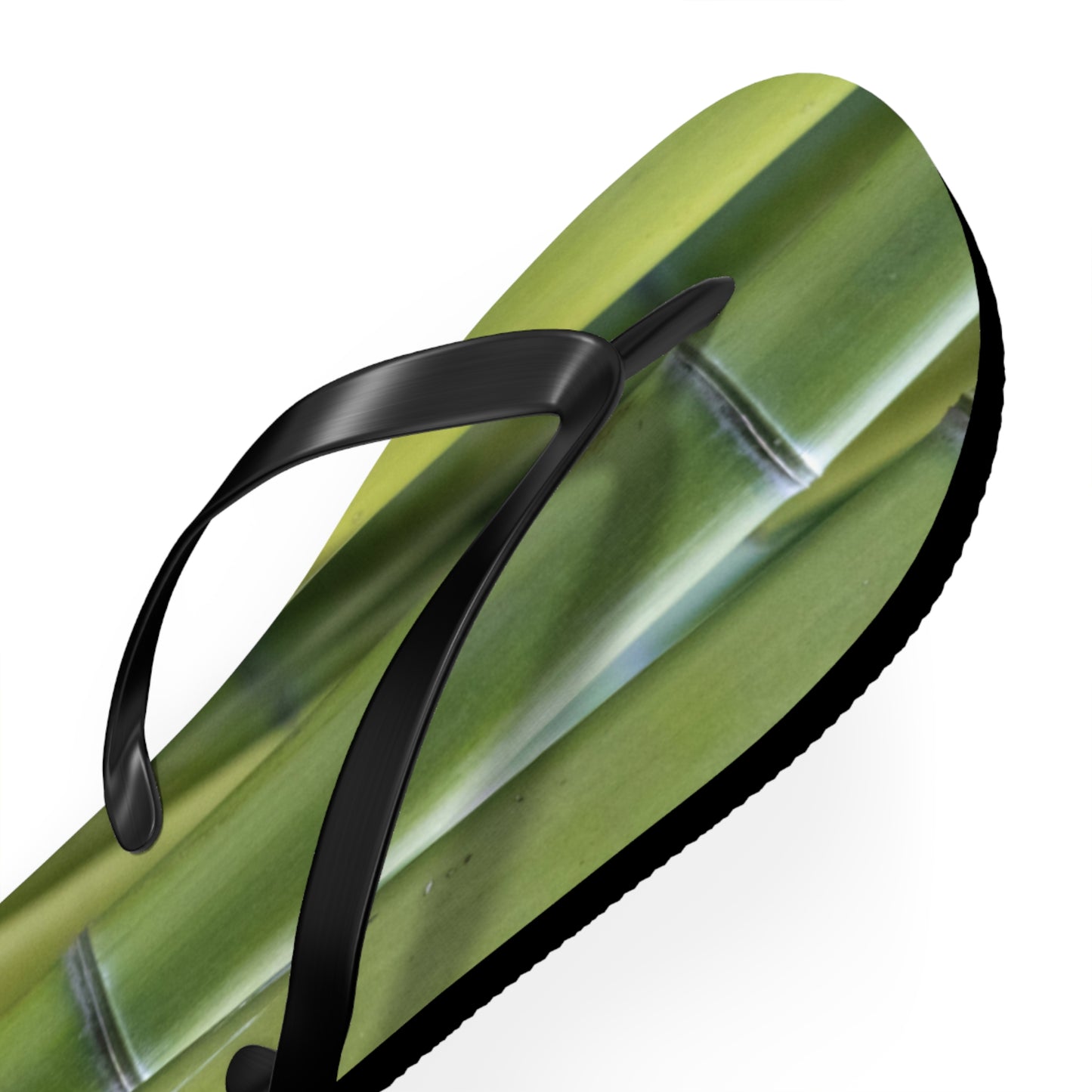 Bamboo Print Flip Flops — Tropical Green Beach Sandals