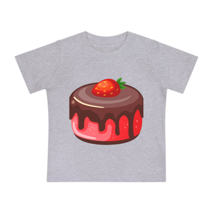 Baby T-Shirt — Cute Strawberry Chocolate Cake Graphic