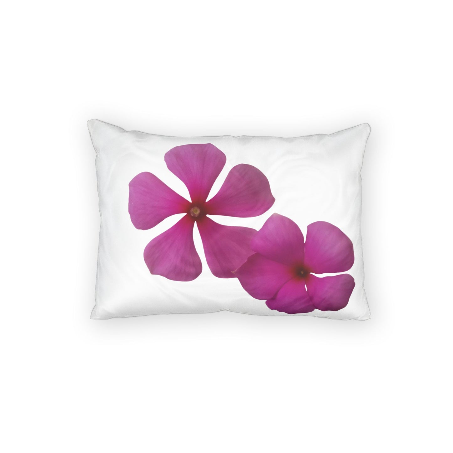 Pink Floral Pillow Sham — Purple Periwinkle Blossom Decorative Pillowcase