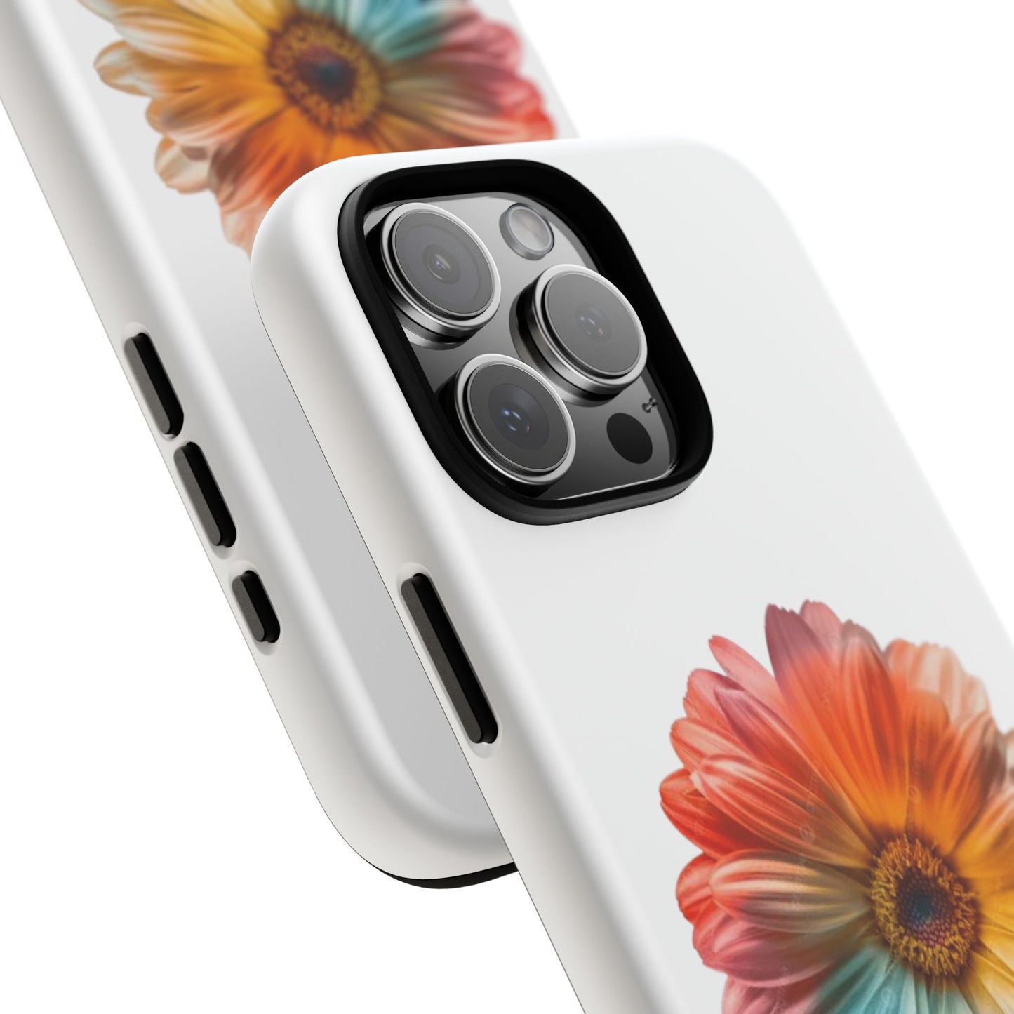 Tough Phone Case — Rainbow Daisy Floral Protective Cover