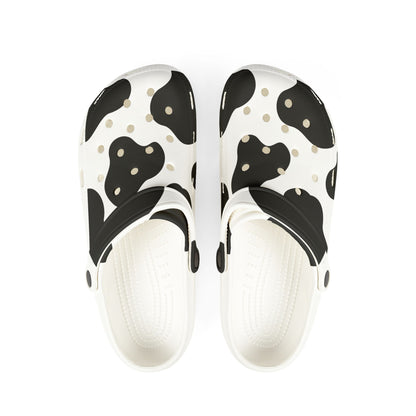 Cow Print EVA Foam Clogs — Lightweight Slip-On Garden & Casual Shoes
