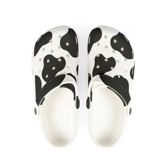 Cow Print EVA Foam Clogs — Lightweight Slip-On Garden & Casual Shoes