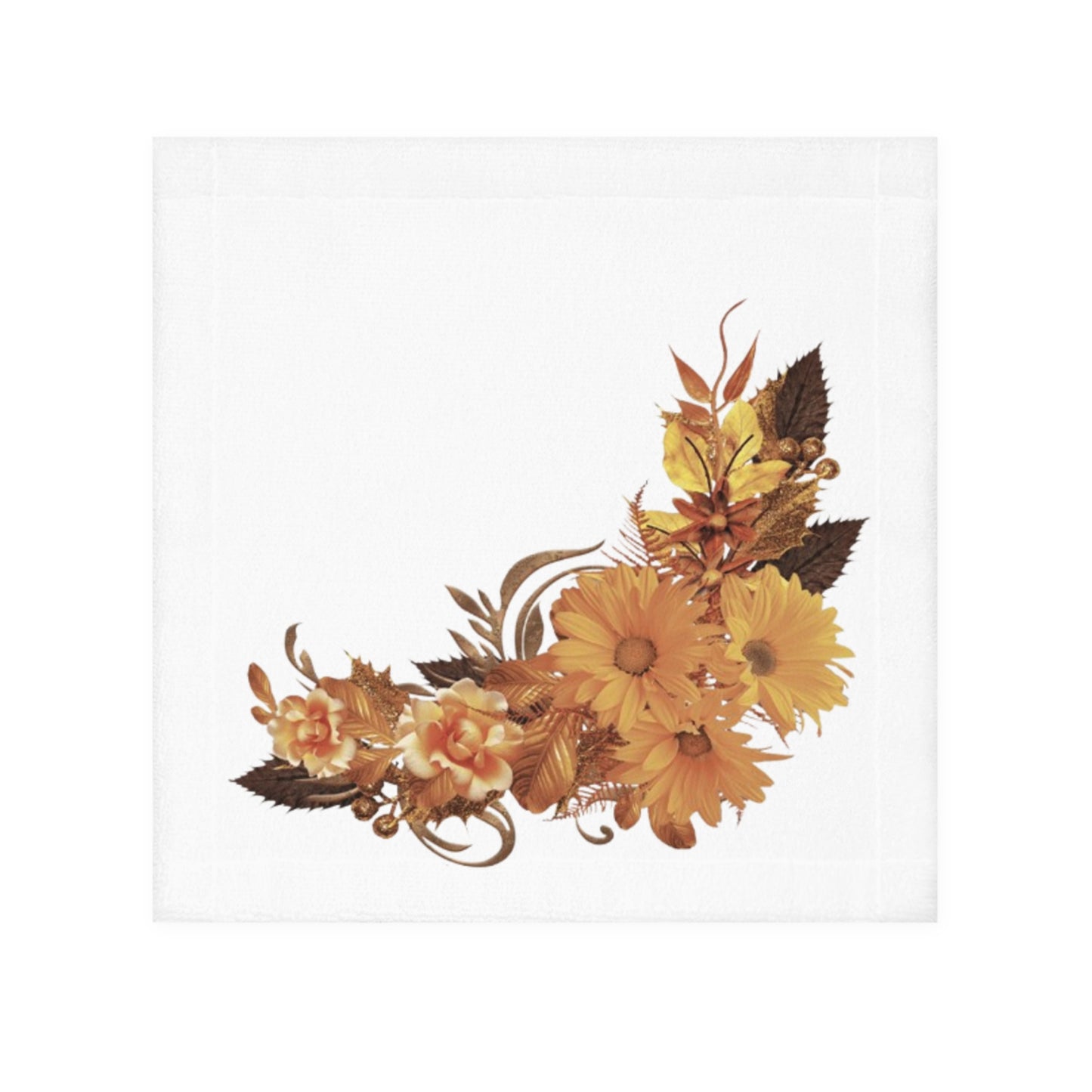 Autumn Floral Face Towel — Golden Daisy Corner Design