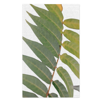 Botanical Palm Rally Towel — Tropical Leaf 11x18 Sports Towel