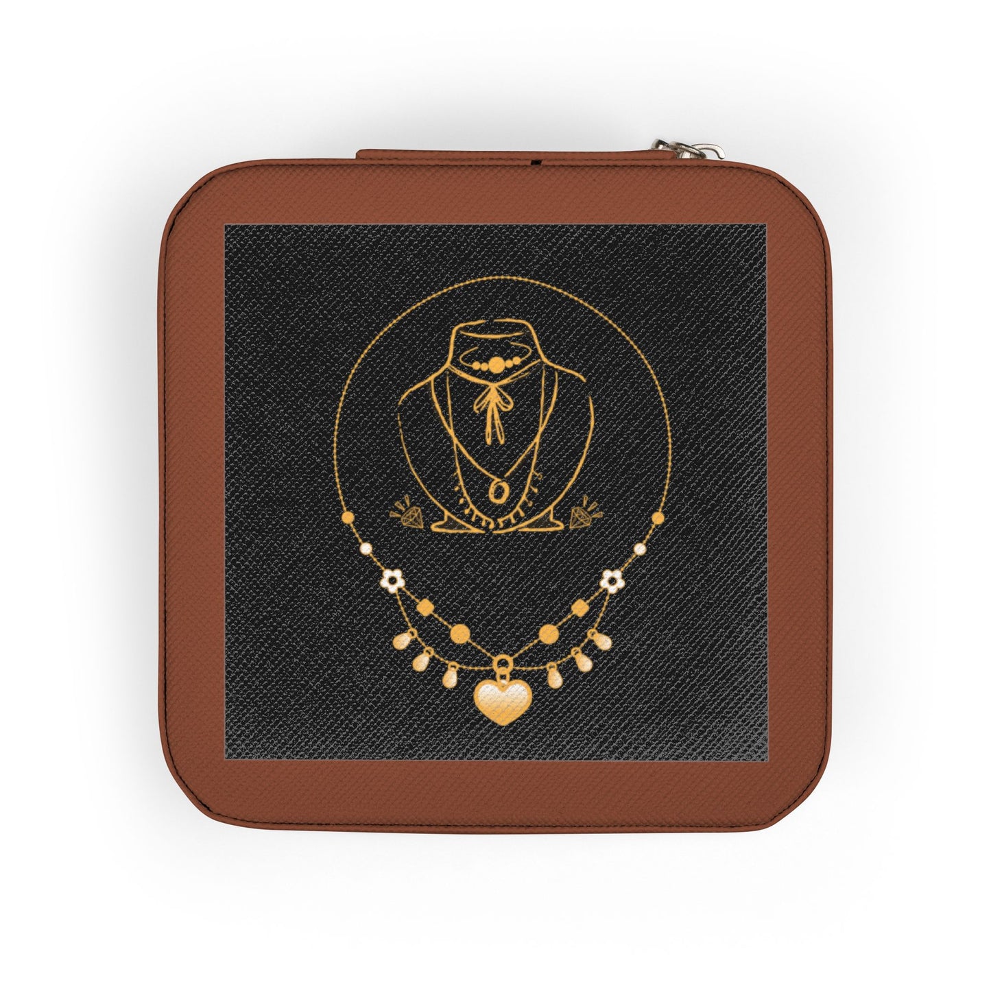 Jewelry Case — Compact Pink Travel Organizer with Necklace & Ring Storage