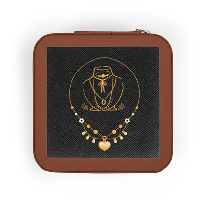 Jewelry Case — Compact Pink Travel Organizer with Necklace & Ring Storage