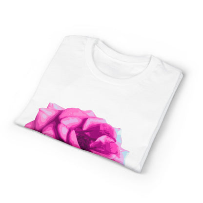 Pink Rose Graphic T-Shirt — Vibrant Floral Tee for Women & Men
