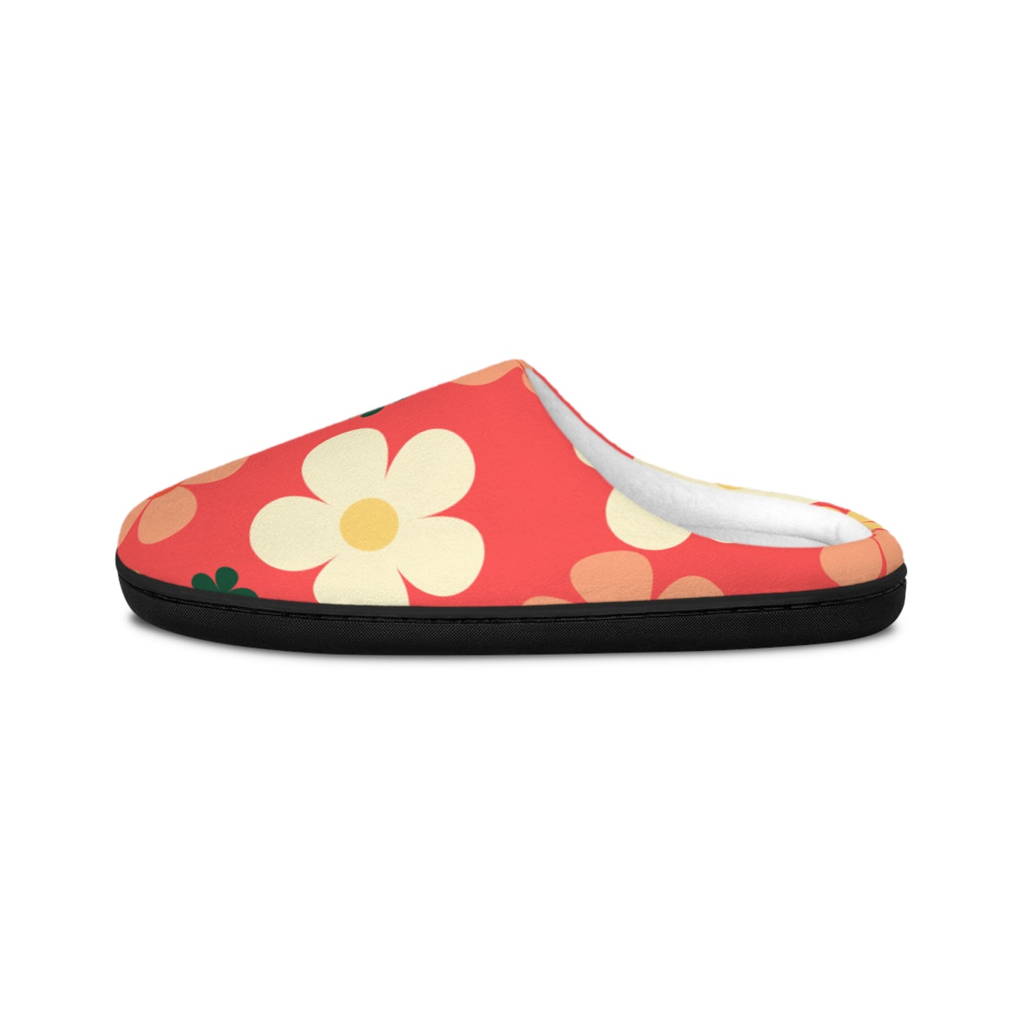 Floral Retro Slip-On Slippers — Women's Cozy Indoor Shoes
