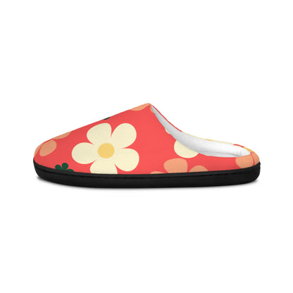 Floral Retro Slip-On Slippers — Women's Cozy Indoor Shoes