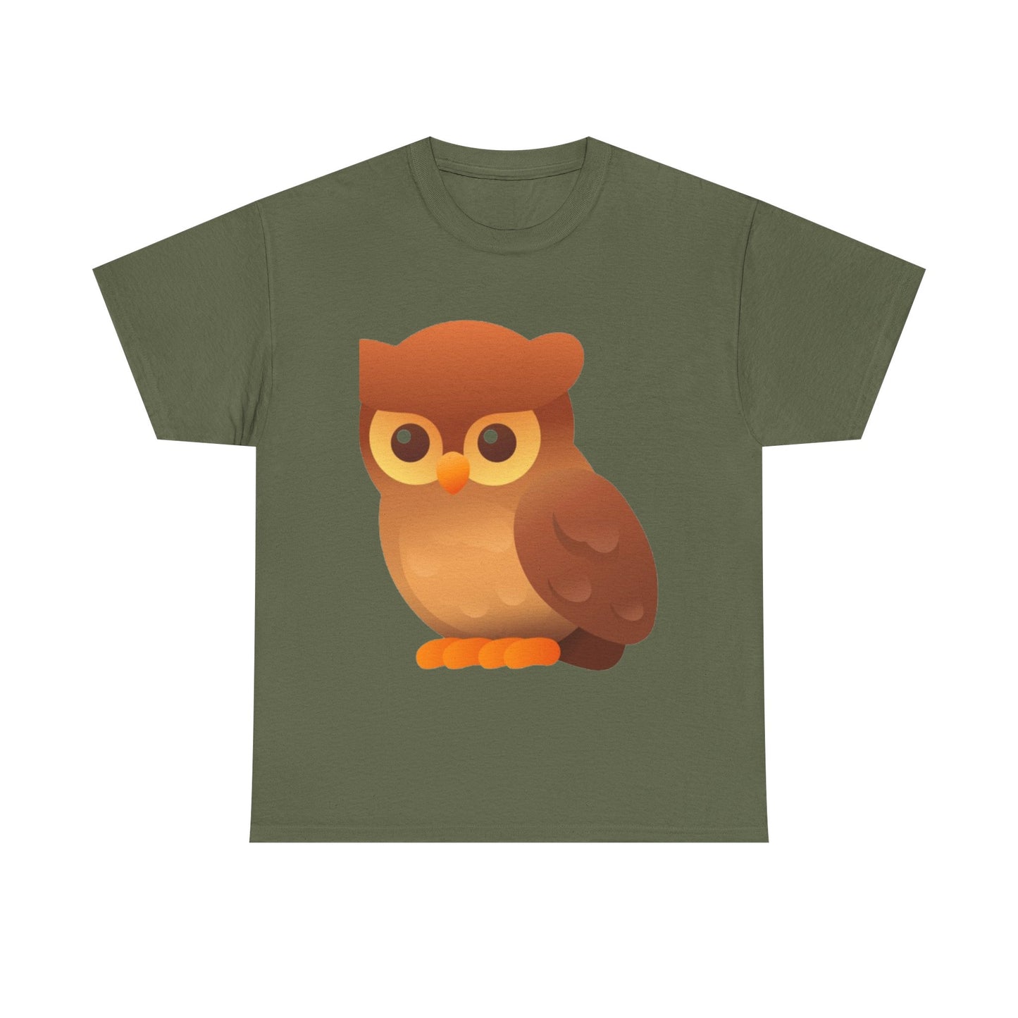 Cute Owl Graphic Tee — Whimsical Brown Owl Design