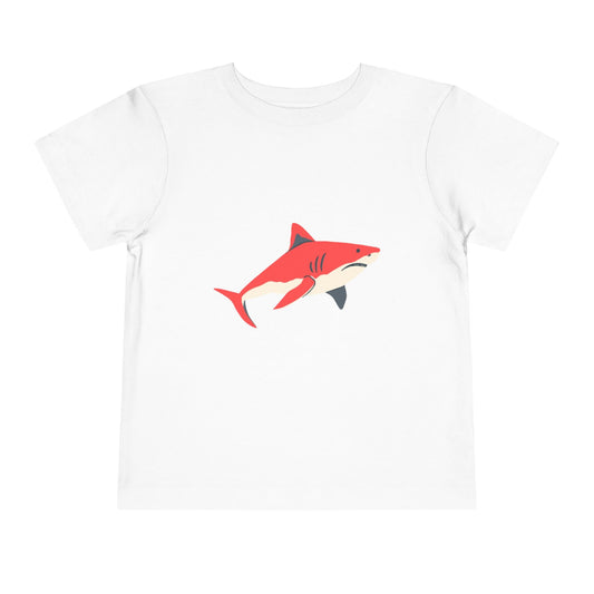 Toddler Tee — Cute Red Shark Graphic Kids Shirt